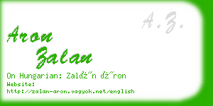 aron zalan business card